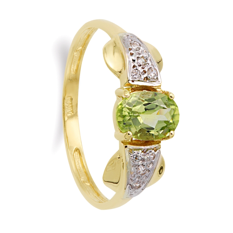 <STRONG>Anillo mujer oro 18k bicolor piedra verde.<BR>Sortija</STRONG> para<STRONG> mujer</STRONG> con <STRONG>piedra verde</STR