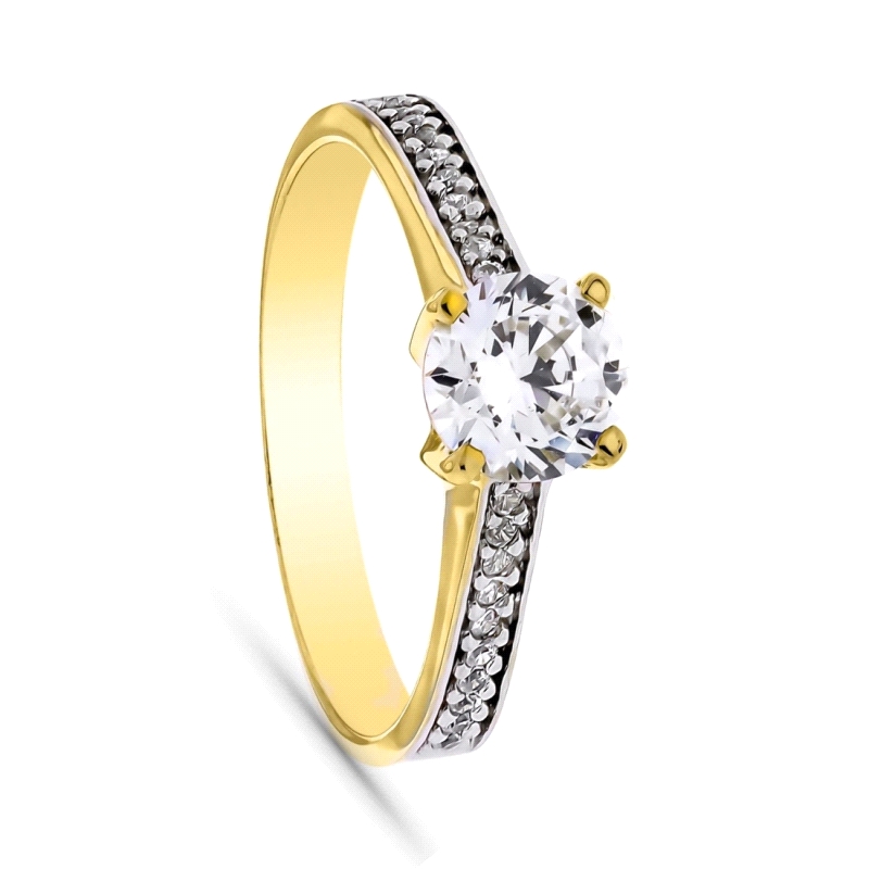 <STRONG>Anillo mujer oro 18k&nbsp;circonita cuatro garras.</STRONG><BR>Anillo de mujer&nbsp;con una&nbsp;circonita central de 6 