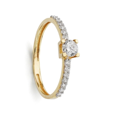 <STRONG>Anillo mujer solitario bicolor oro 18k.<BR>Sortija</STRONG> para <STRONG>mujer </STRONG>estilo <STRONG>solitario</STRONG