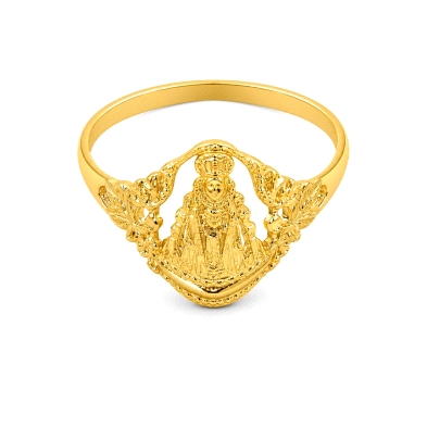 <STRONG>Anillo mujer oro 18k Virgen del Rocio.</STRONG><BR><STRONG>Sortija</STRONG>&nbsp;para <STRONG>mujer</STRONG> con la imag