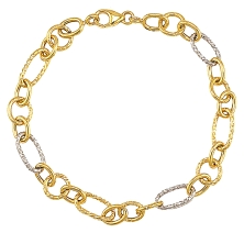 <STRONG>Pulsera mujer oro 18k bicolor.</STRONG><BR><STRONG>Pulsera</STRONG> para<STRONG> mujer</STRONG> combinada con eslabones 