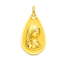 <STRONG>Medalla virgen niña 18 x 11 mm oro amarillo 9k lágrima</STRONG>. <STRONG>Medalla</STRONG> para <STRONG>niña</STRONG> con