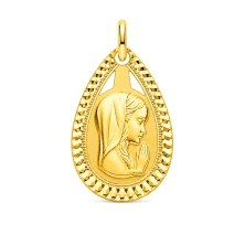 <P>Medalla Virgen Niña <BR>Fabricada en Oro de 9 Kilates<BR>Medida : 24x13mm<BR></P>