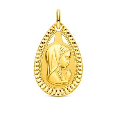 <P>Medalla Virgen Niña <BR>Fabricada en Oro de 9 Kilates<BR>Medida : 24x13mm<BR></P>