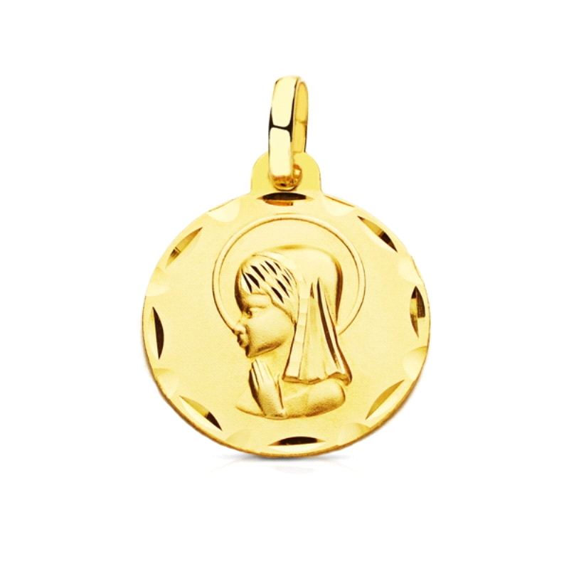 <P><STRONG>Medalla Virgen&nbsp;Niña</STRONG><BR>Fabricada en <STRONG>Oro de 9 Kilates</STRONG><BR>16 mm de Diametro <BR></P>