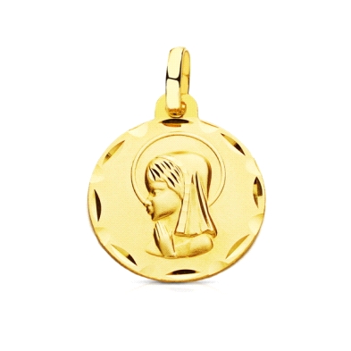 <P><STRONG>Medalla Virgen&nbsp;Niña</STRONG><BR>Fabricada en <STRONG>Oro de 9 Kilates</STRONG><BR>16 mm de Diametro <BR></P>