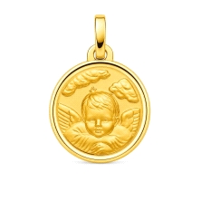 <STRONG>Medalla bebé ángel 16 mm oro amarillo 9k bisel</STRONG>. <BR>Preciosa <STRONG>medalla</STRONG> para <STRONG>bebé</STRONG