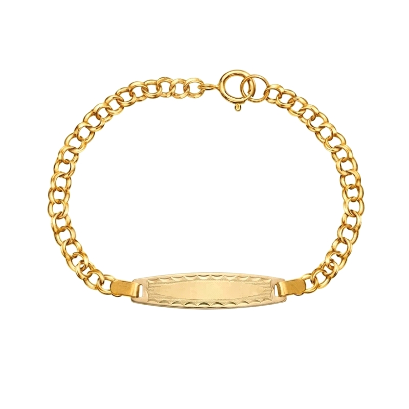 <STRONG>Esclava bebé oro 18k 11 cm húngara.<BR></STRONG><STRONG>Esclava</STRONG>&nbsp;para <STRONG>bebé</STRONG> con eslabón <ST