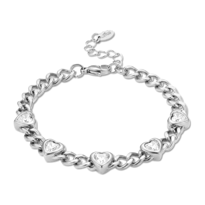 <STRONG>Pulsera Lotus acero LS2778-2/1 mujer&nbsp; <BR>Pulsera</STRONG> para <STRONG>mujer Lotus</STRONG> con tres corazones de 