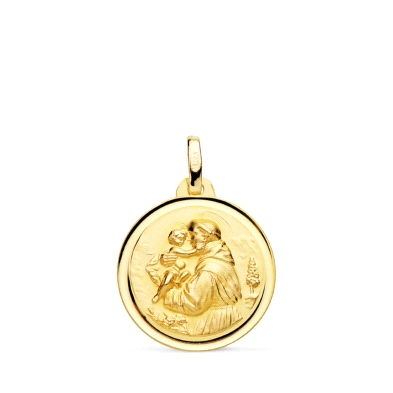 <P>Medalla San Antonio 18 mm filo liso<BR>Medalla San Antonio oro de 18k<BR>Fabricada en oro de 18 kilates</P>