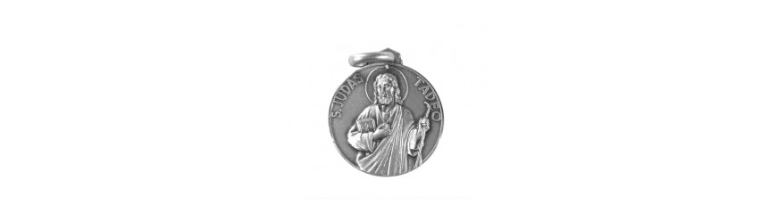 ▷ Medallas de Plata Religiosas de Virgenes y Santos
